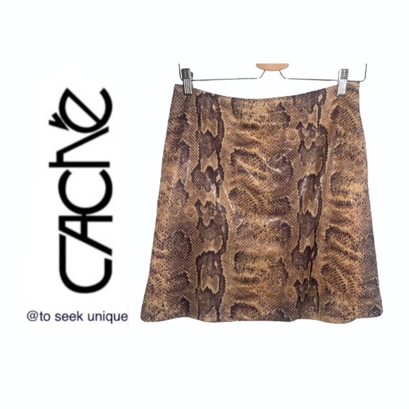 🍀CACHE Sexy Python skirt Date Night SIze 8 - Picture 2 of 14